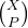 \binom{X}{P}