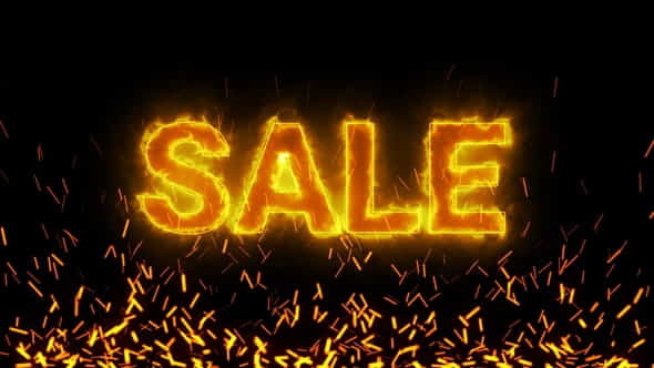 Burning Sale Text Overlay With - VideoHive 33799846
