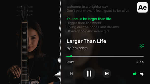 Music Players With Lyric And Visualizer Vol2 - VideoHive 54124684