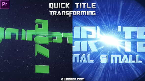 Quick Title Transforming (Mogrt) - VideoHive 23770068