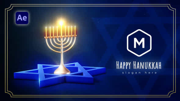 Hanukkah Festival Logo Reveal - VideoHive 49662891