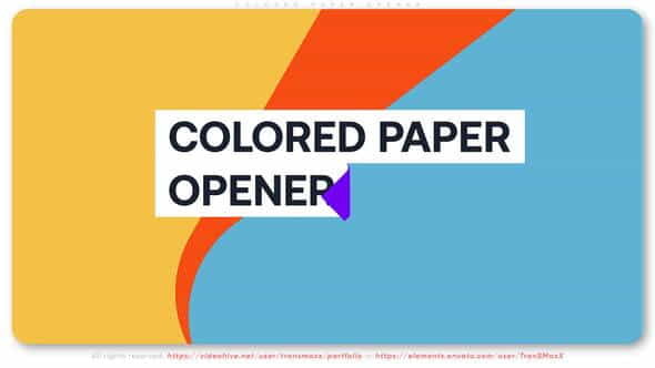 Colored Paper Opener - VideoHive 36688306