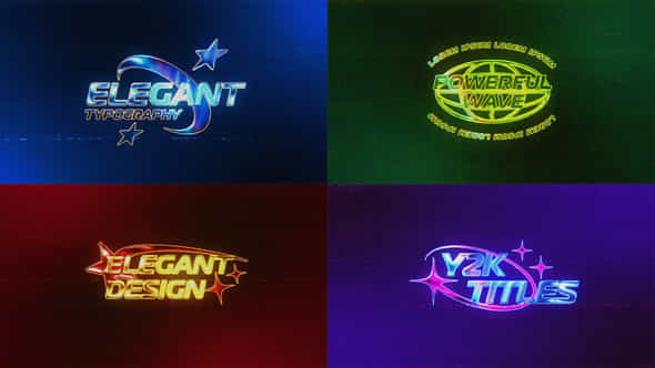 Y2k Retro Titles - VideoHive 57912520