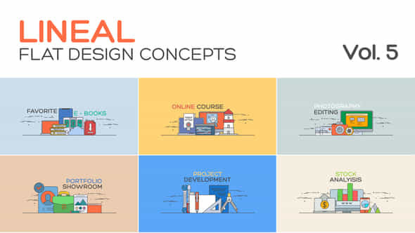 Flat Design Concepts - VideoHive 39900187