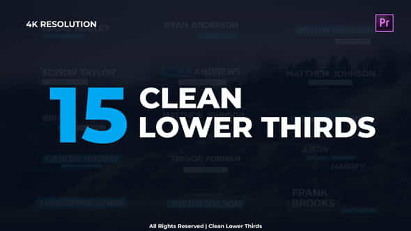 Clean Lower Thirds - VideoHive 29953354