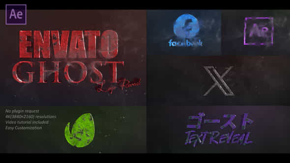 Ghost Smoke Logo - VideoHive 48417693