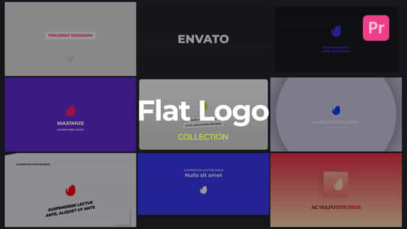 Flat Logo Collection Mogrt - VideoHive 53253891