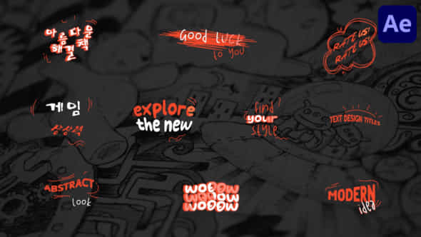 Text Design Titles - VideoHive 48591724