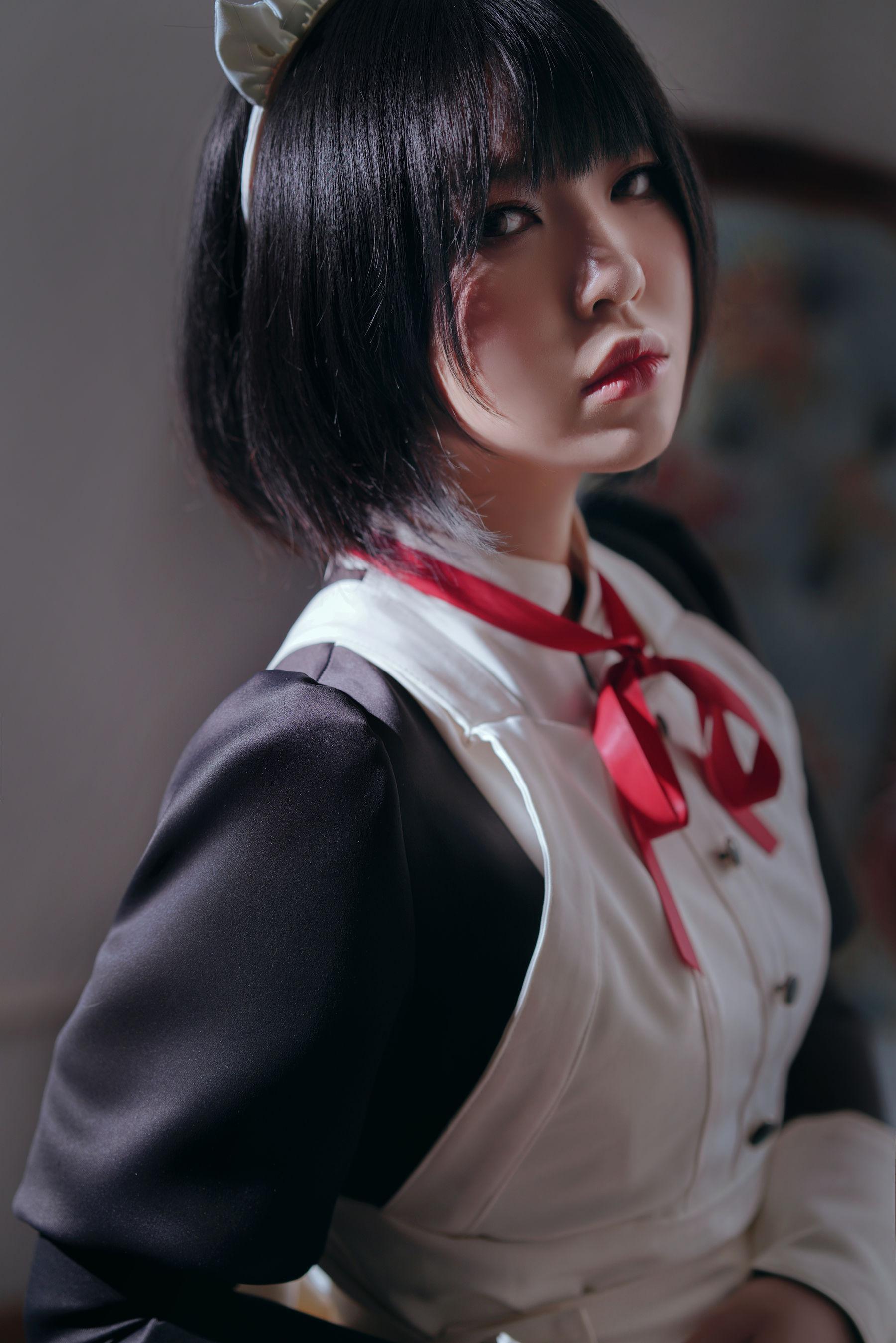 [美女Coser] 半半子 《 嫌パン メイド》 写真集(38)