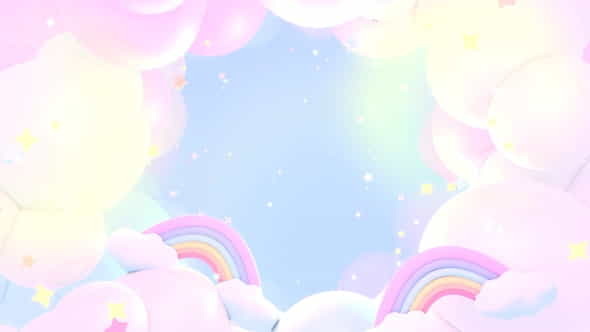 Dreamy Rainbow Clouds - VideoHive 33407206