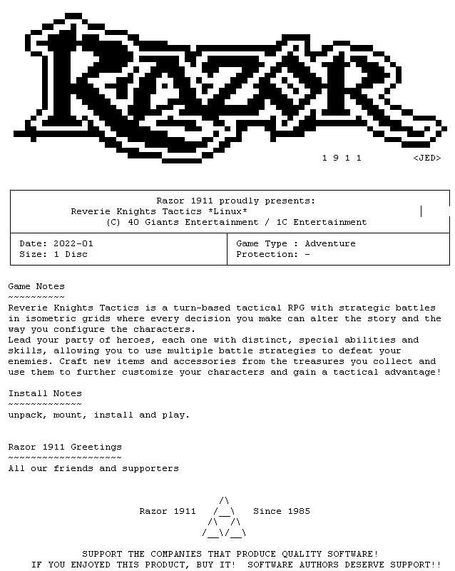 Reverie Knights Tactics Linux Razor1911
