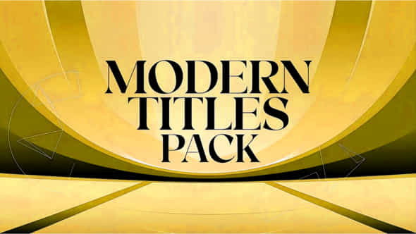 Modern Titles Pack - VideoHive 55470998