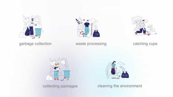 People collecting garbage - VideoHive 40575996