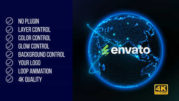 Digital Earth Logo - VideoHive 57415171