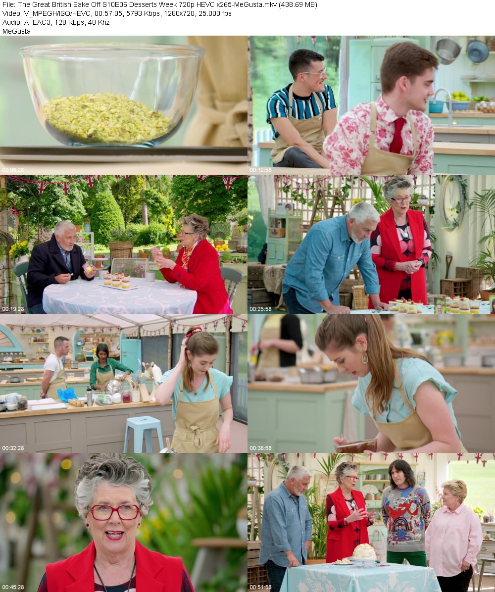 The Great British Bake Off S10E06 Desserts Week 720p HEVC x265-MeGusta