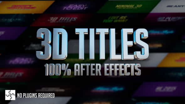 3D Titles - No Plugins - VideoHive 22591174