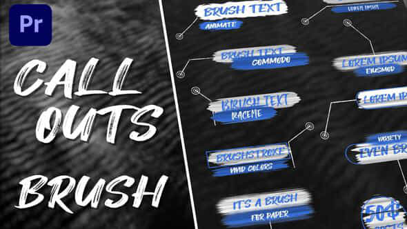 Call Outs Brush Mogrt - VideoHive 50159941