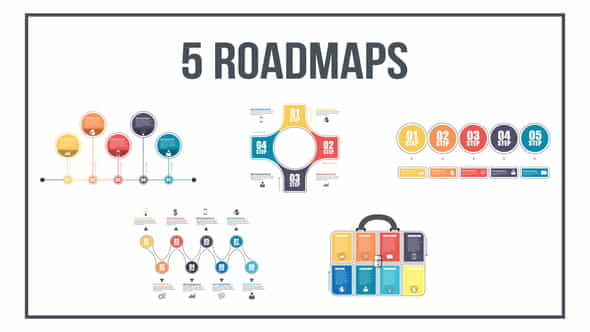 Infographics Roadmaps 2 - VideoHive 23585783
