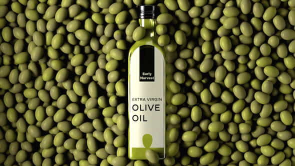 Olive Oil Bottle Label Mockup - VideoHive 35422496