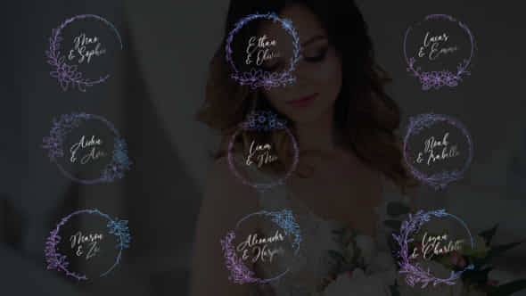 Wedding Titles Circular Frames - VideoHive 51073535