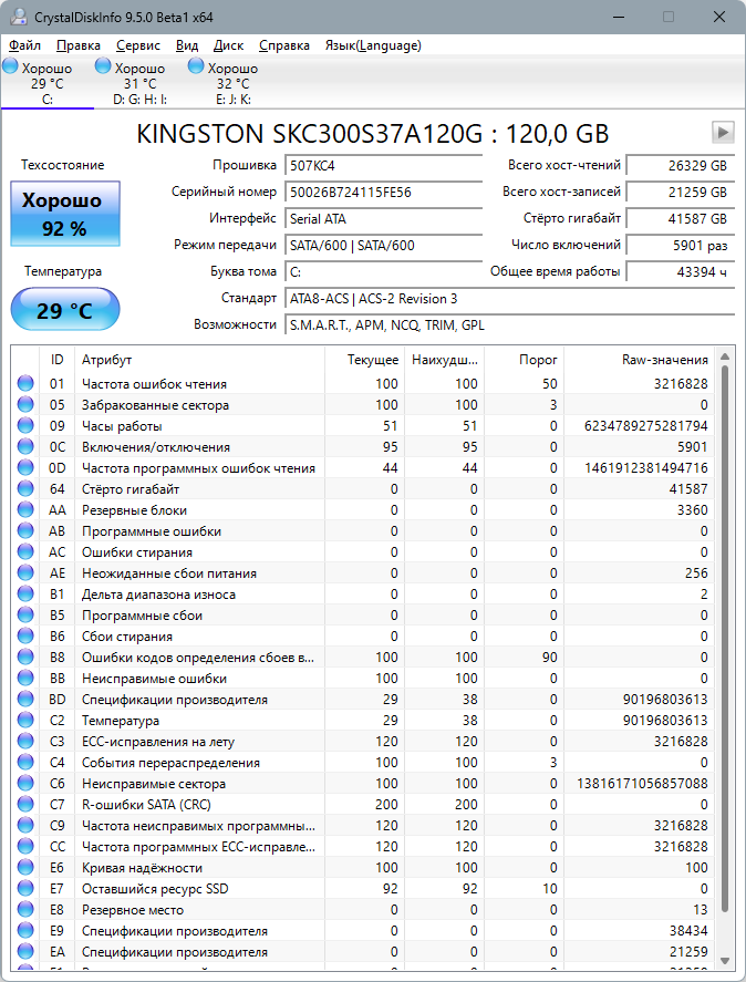 CrystalDiskInfo 9.4.4+ Portable [Multi/Ru] UVHMWIRd_o