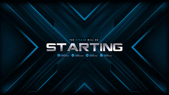 Blue Modern Screen Stream Package - VideoHive 52766696