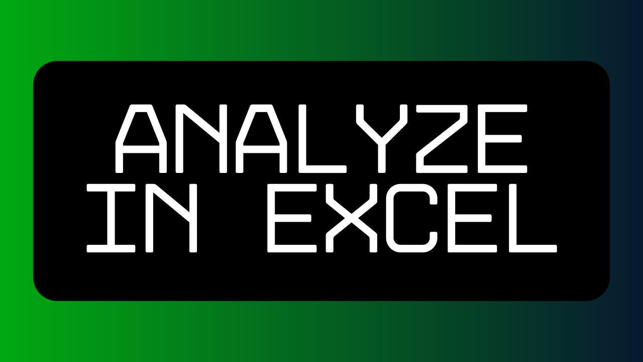 Analyze in Excel
