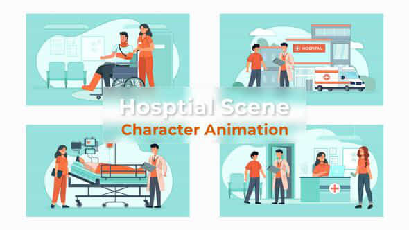 Hospital Character Animation - VideoHive 37074865