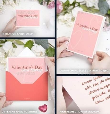 Valentines Day Card Mockup