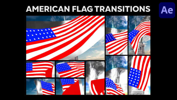 American Flag Transitions For After Effects - VideoHive 52466220