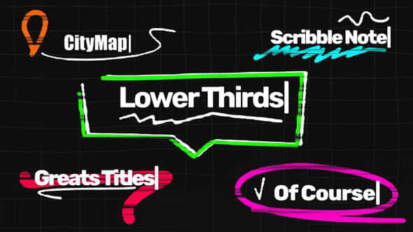 Scribble Lower Thirds - VideoHive 59428704