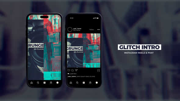 Vertical Glitch Intro Reels - VideoHive 50942263