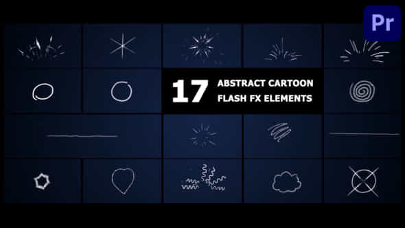 Abstract Cartoon Flash Fx Elements Premiere Pro Mogrt - VideoHive 50394095