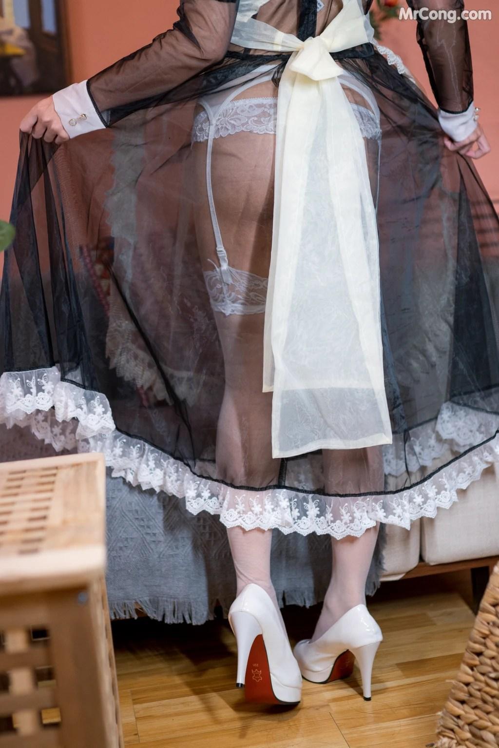 Coser@蠢沫沫 (chunmomo) Vol.041: 黑透明女仆 (44 photos)(35)