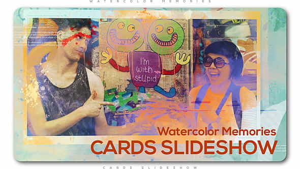 Watercolor Memories Cards Slideshow - VideoHive 20590519