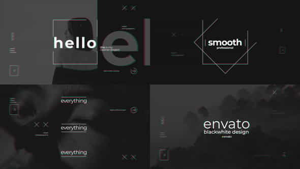 Black White Intro Design - VideoHive 36684335