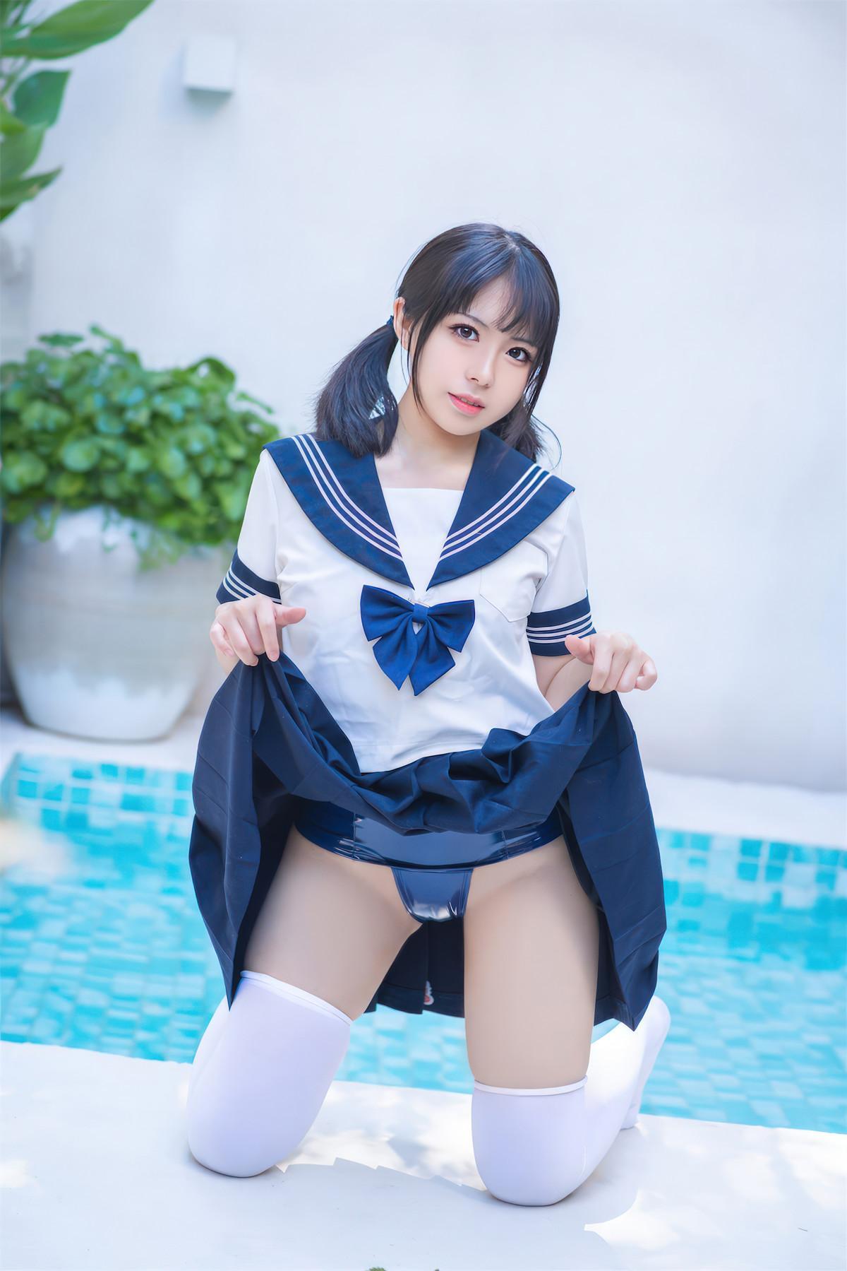 Cosplay 虎森森 JK死库水 JK Water Splash(7)