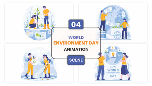 World Environment Day Animation Scene - VideoHive 53514894