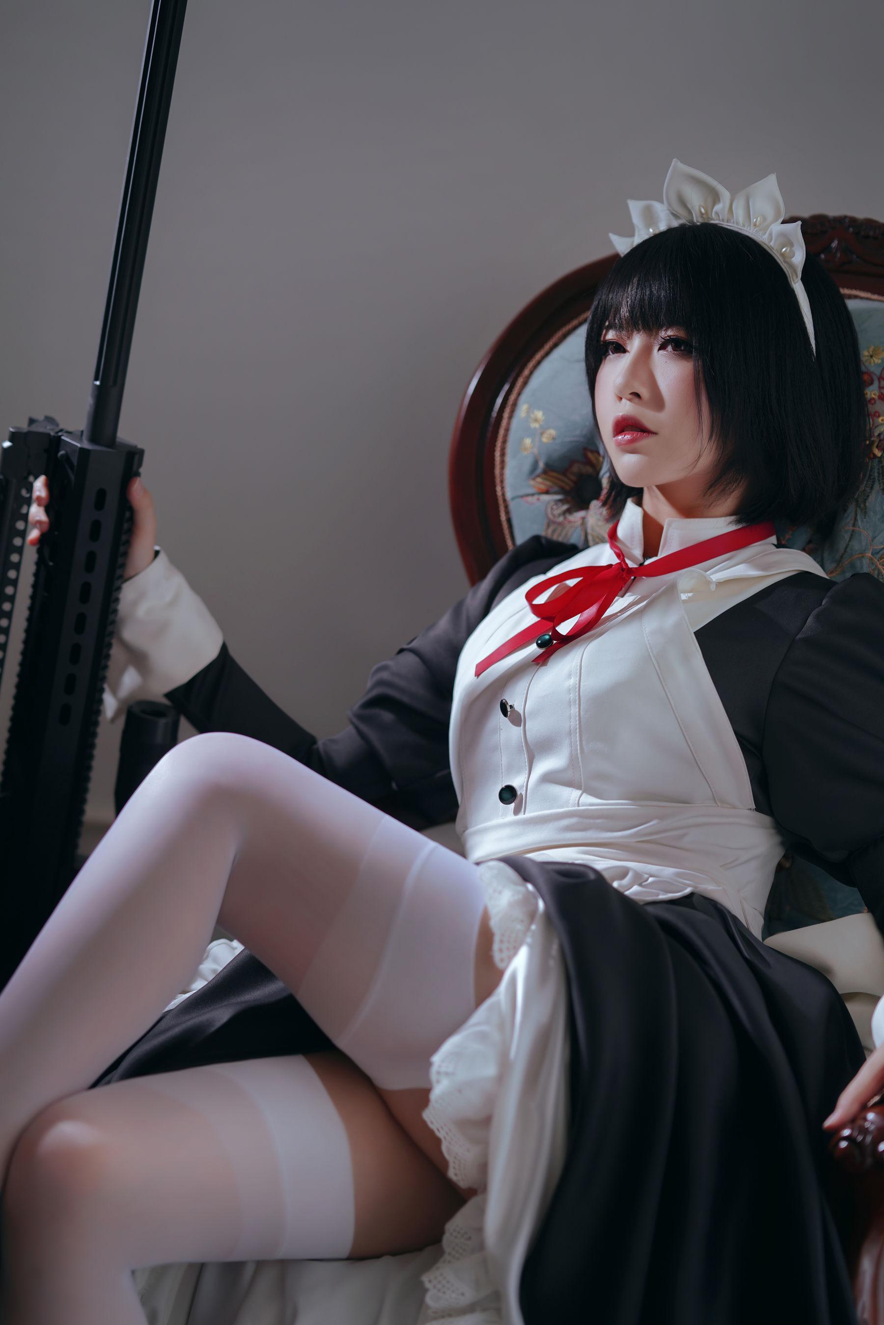 [美女Coser] 半半子 《 嫌パン メイド》 写真集(2)