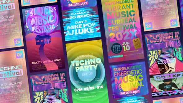 Neon Gradient Stories - VideoHive 57527510