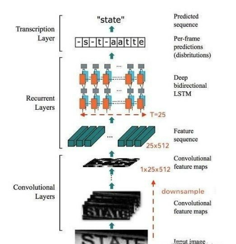 图来自文章：一文读懂CRNN+CTC文字识别