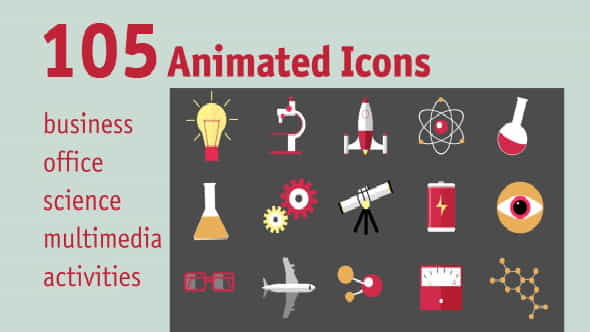 105 Animated Icons - VideoHive 11592941