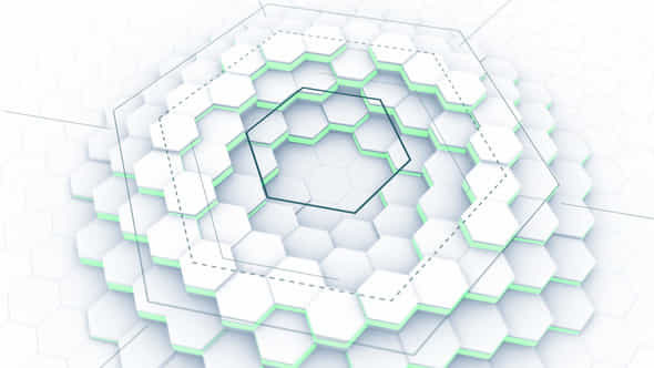 Honeycomb Array Logo - VideoHive 34495373