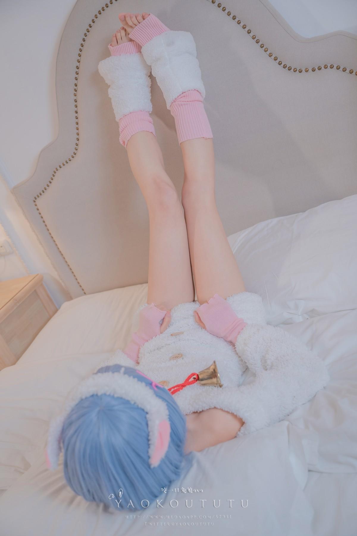 Cosplay 黏黏团子兔 T3特典 蕾姆咩咩(15)