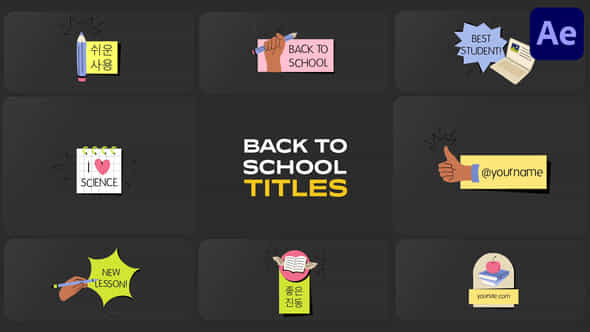 School Education Titles For After Effects - VideoHive 53542537