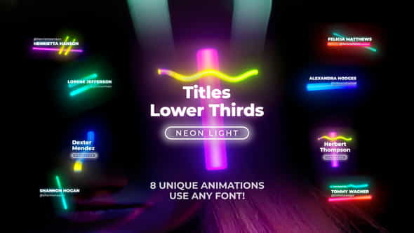 Neon Light Lower Thirds 1 - VideoHive 26322426
