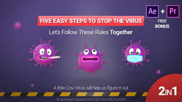 Corona Virus (Five Simple Rules) - VideoHive 26203876