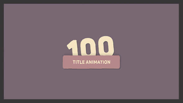 100 Title Animation - VideoHive 15693057