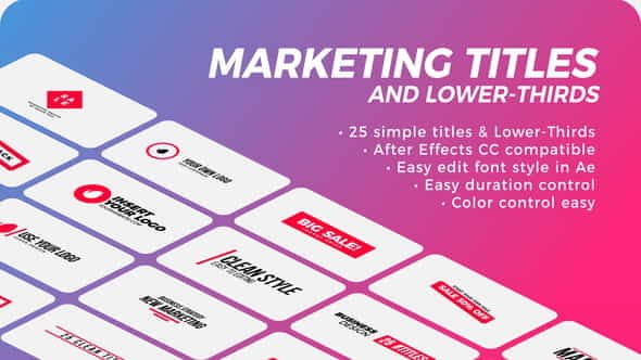 Marketing TitlesLower-Thirds - VideoHive 28117505