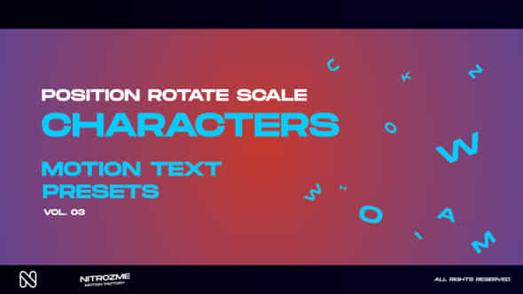 Characters Motion Text - VideoHive 45757138